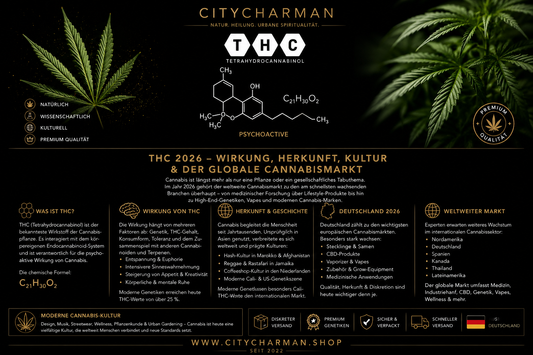 THC – Wirkung, Kulturgeschichte & der Cannabismarkt 2026