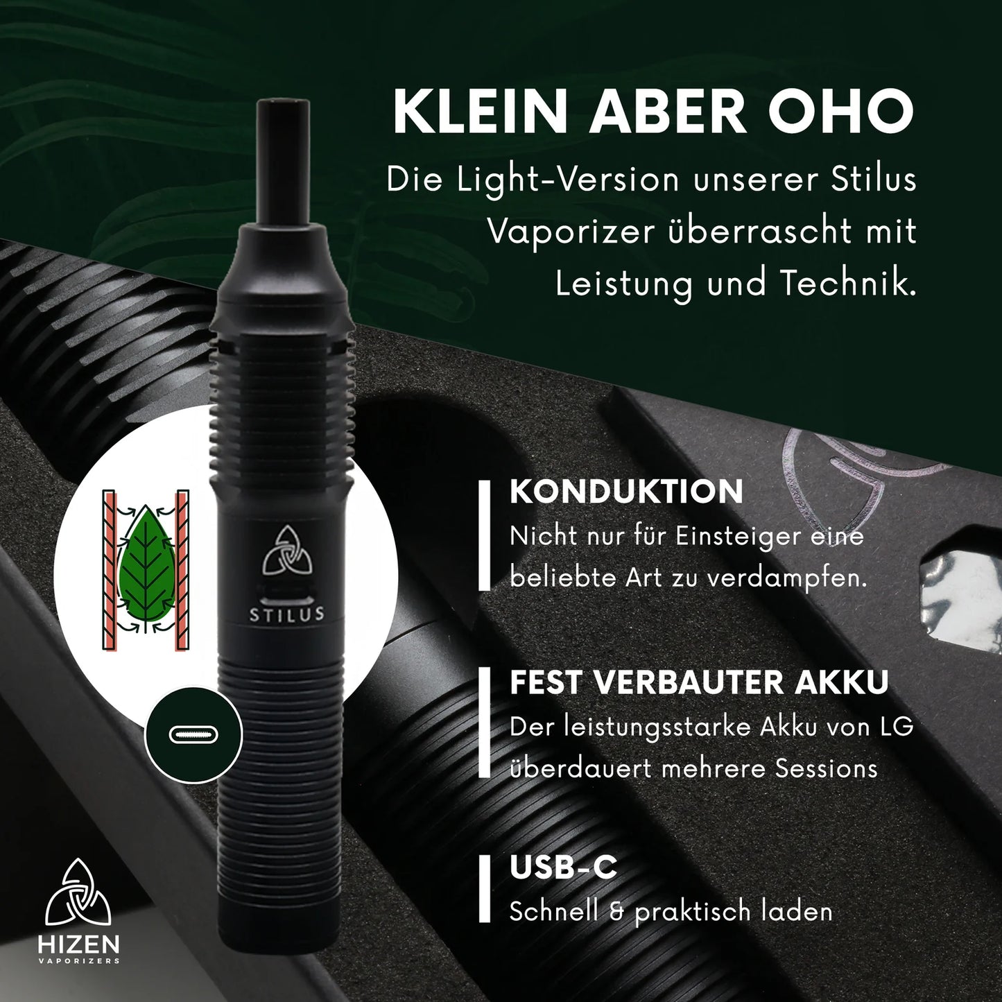 Hizen – Stilus Kräuterverdampfer Konduktion - Konvektionsheizsystem